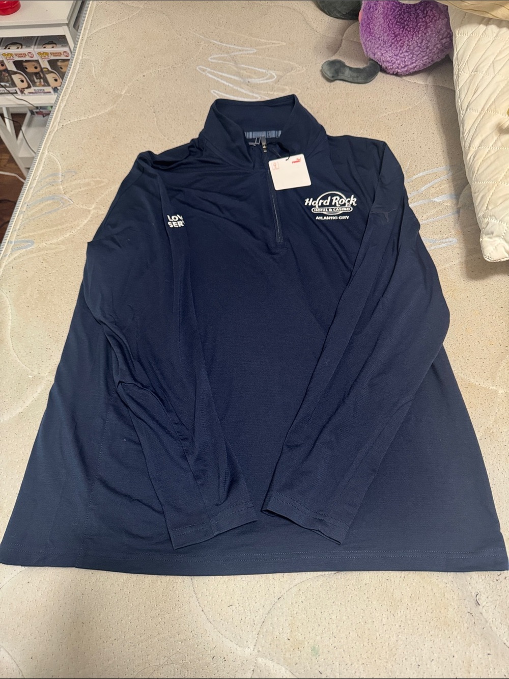 Hard Rock Atlantic City Navy Quarter-Zip Hoodie